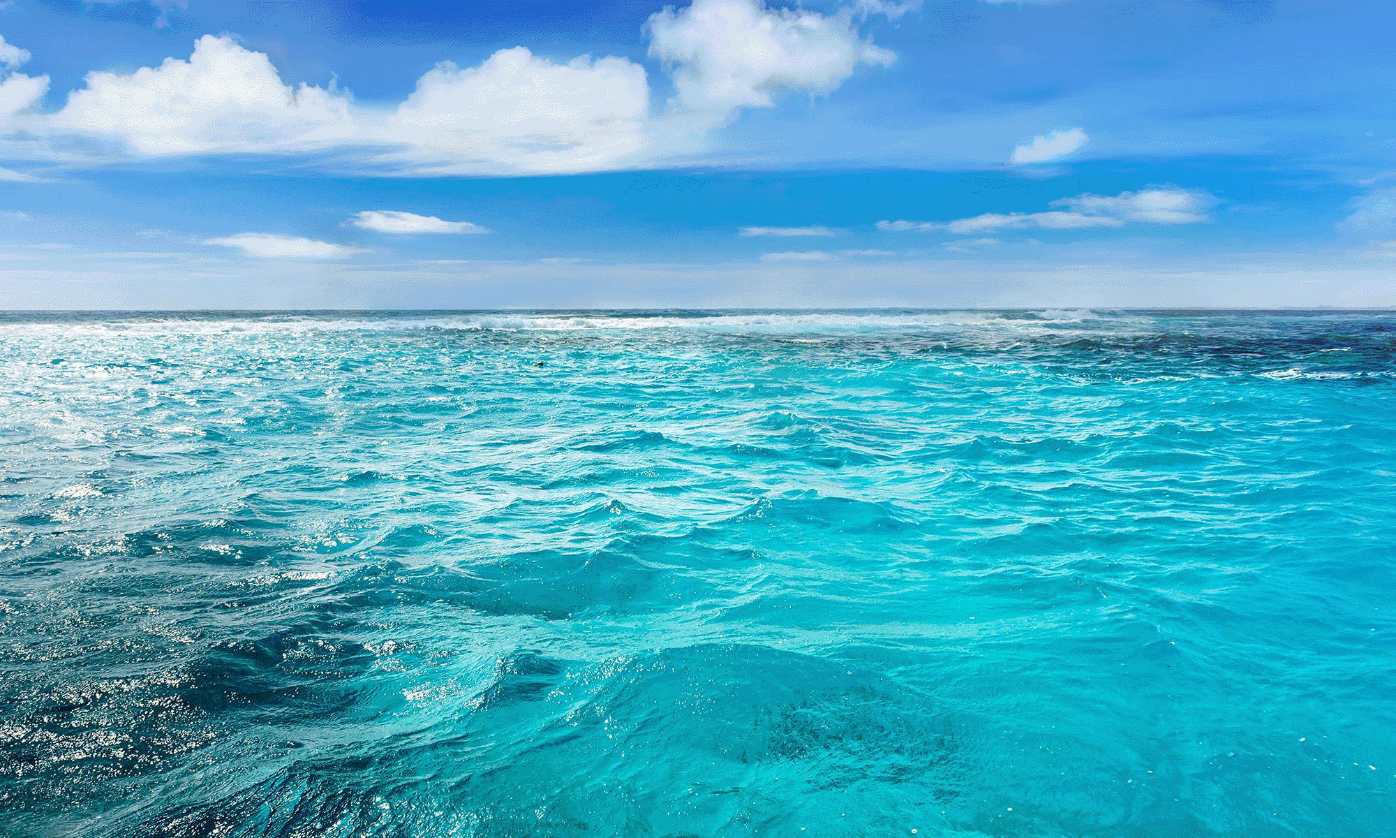 沖縄の青い海